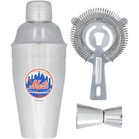 The Memory Company New York Mets Stainless Steel Shaker, Strainer & Jigger Set