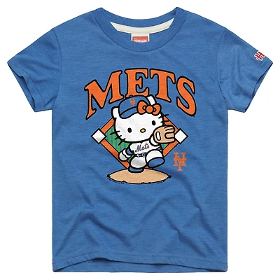Toddler Homage  Royal New York Mets Hello Kitty x MLB Tri-Blend T-Shirt