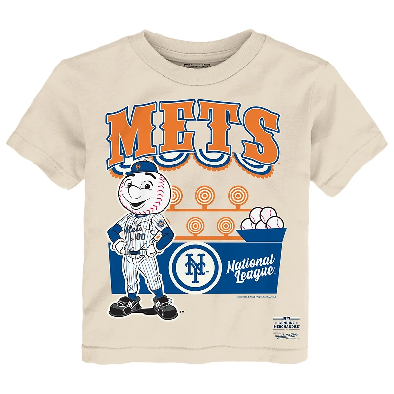 Toddler Mitchell & Ness Cream New York Mets Step Back Up T-Shirt