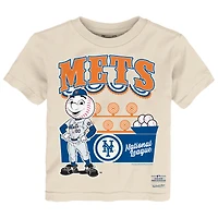 T-shirt Mitchell & Ness crème pour tout-petit New York Mets « Step Back Up »