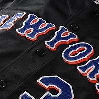 Toddler Mitchell & Ness Mike Piazza Black New York Mets Cooperstown Collection Mesh Batting Practice Jersey