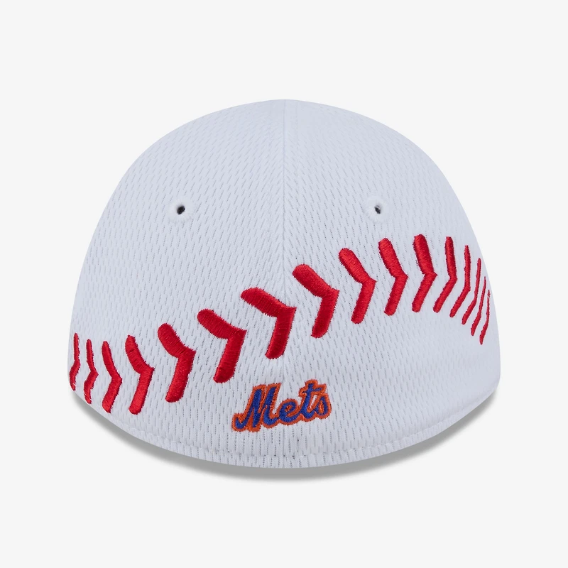 Toddler New Era White New York Mets Baseball 39THIRTY M-Crown Adjustable Hat