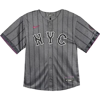 Maillot de joueur Nike Francisco Lindor Graphite New York Mets 2024 City Connect Limited pour tout-petit