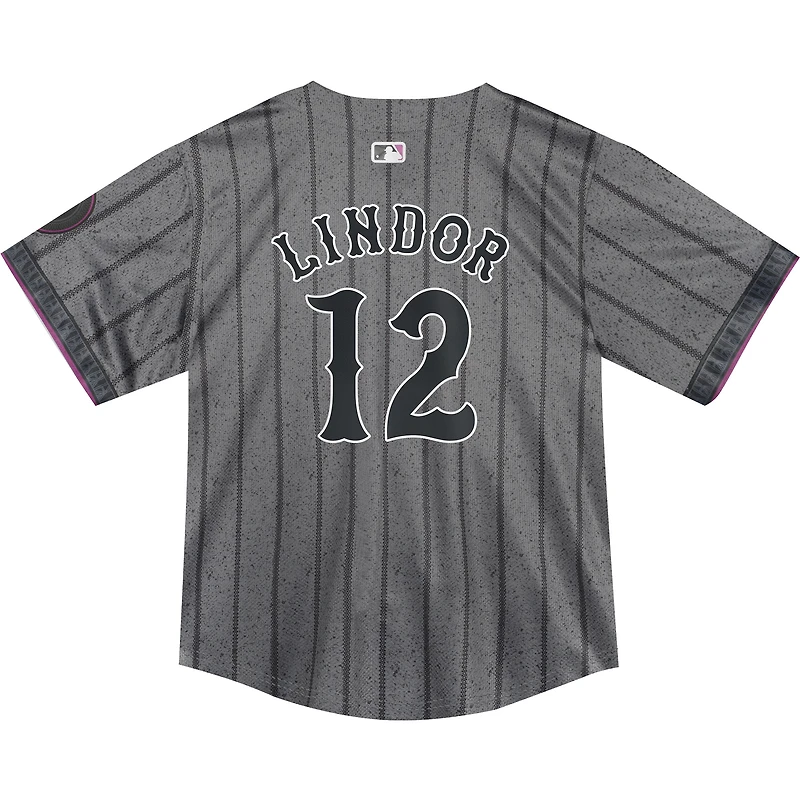 Maillot de joueur Nike Francisco Lindor Graphite New York Mets 2024 City Connect Limited pour tout-petit