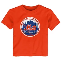 T-shirt orange pour tout-petits avec logo principal des New York Mets