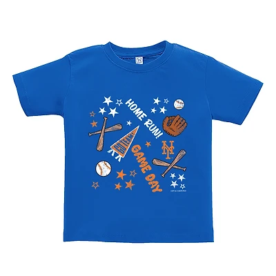 T-shirt bébé doux comme un raisin Royal New York Mets Home Run