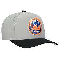 Unisex Mitchell & Ness  Gray New York Mets Basic Coop Pro Adjustable Hat
