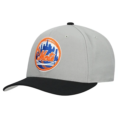 Unisex Mitchell & Ness  Gray New York Mets Basic Coop Pro Adjustable Hat
