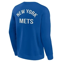 Unisex Fanatics Royal New York Mets Super Soft Pullover Crew Sweatshirt