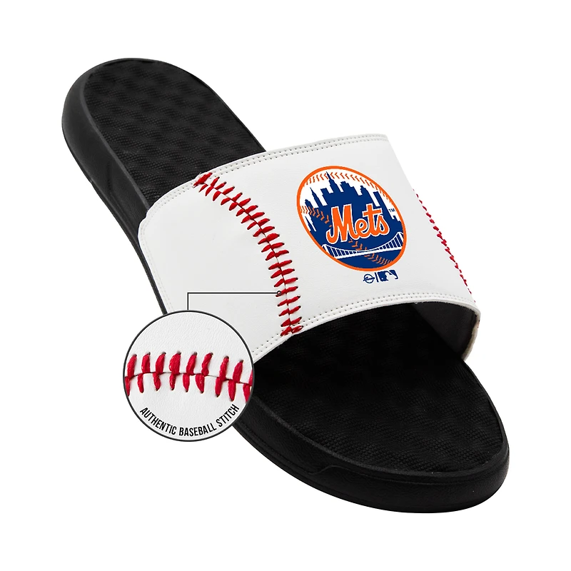 Sandales unisexes ISlide New York Mets Baseball Stitch Slide