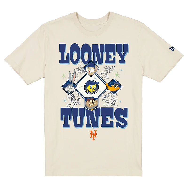 Unisex New Era Cream York Mets Looney Tunes T-Shirt