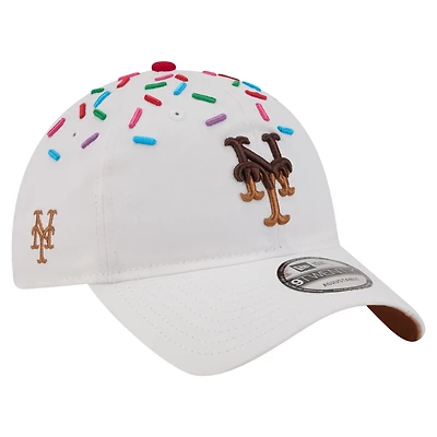 Unisex New Era  White New York Mets Sprinkle 9TWENTY Adjustable Hat