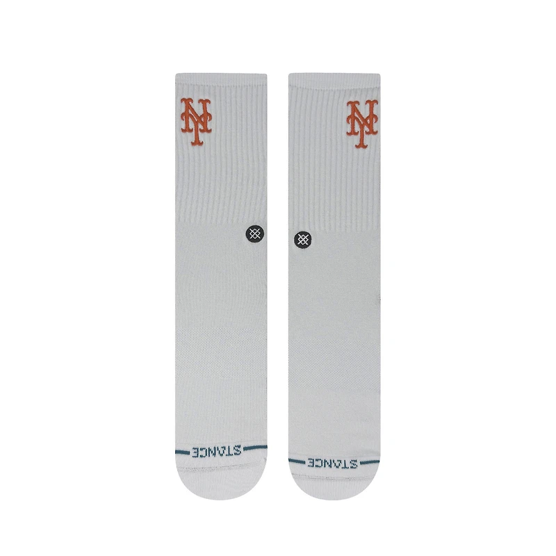 Chaussettes unisexes en tricot à écusson blanc Stance New York Mets