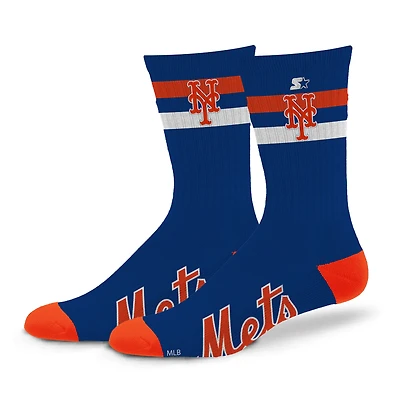 Unisex Starter New York Mets Team Color Two-Stripe Crew Socks