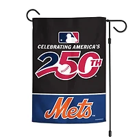 Drapeau de jardin double face WinCraft New York Mets 12" x 18" America 250