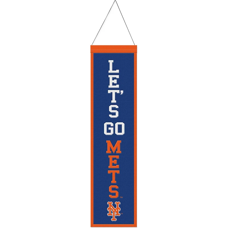 WinCraft Mets de New York 8" x 32" Bannière en laine avec slogan