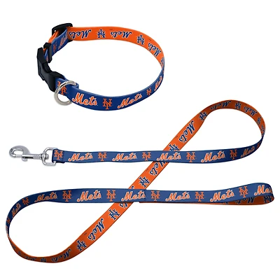 Ensemble laisse et collier pour animaux de compagnie WinCraft New York Mets