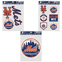 Ensemble de trois autocollants pour supporters WinCraft New York Mets