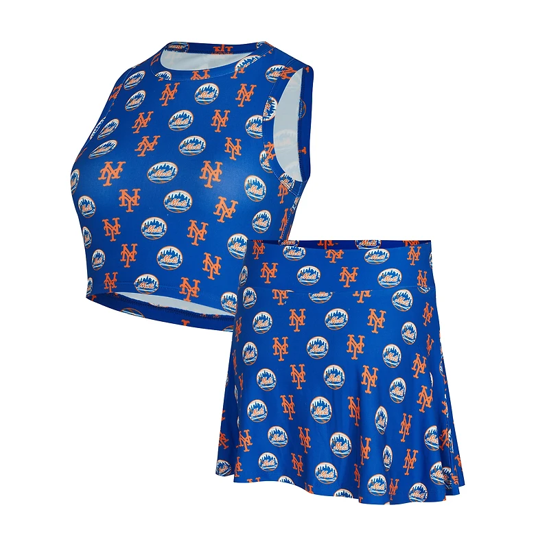 Ensemble débardeur et jupe-short en tricot Concepts Sport Royal New York Mets pour femmes