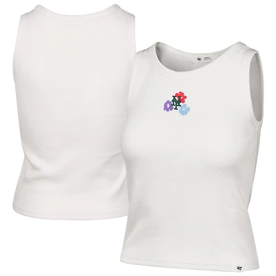 Débardeur côtelé bébé femme '47 crème New York Mets à logo floral
