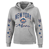 Women's '47  Heather Gray New York Mets Plus Starry Eye Hoodie