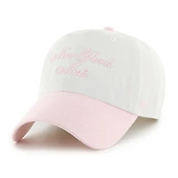 Women's '47 White/Pink New York Mets Gelato Two-Tone Clean Up Adjustable Hat
