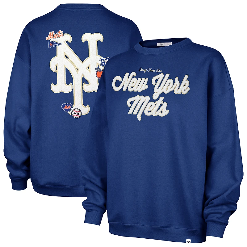 Women's '47 x Stoney Clover Lane Royal New York Mets Oversized Sweatshirt