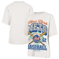 Women's '47 x Stoney Clover Lane Sand New York Mets Crossover Base Foundation T-Shirt