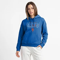 Sweat à capuche Champion Royal New York Mets pour femme, en Powerblend vieilli
