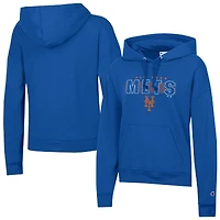 Sweat à capuche Champion Royal New York Mets pour femme, en Powerblend vieilli