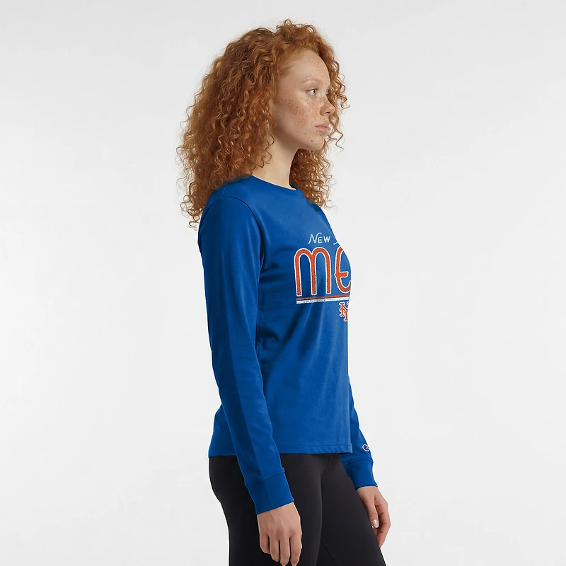 Women's Champion  Royal New York Mets Long Sleeve T-Shirt