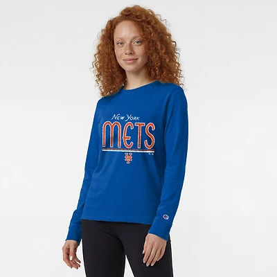 Women's Champion  Royal New York Mets Long Sleeve T-Shirt
