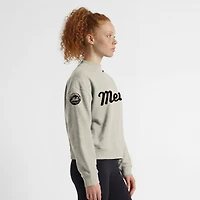 Women's Champion Stone New York Mets Triumph Tri-Blend Sweatshirt