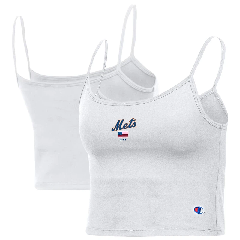Débardeur blanc Champion pour femme, New York Mets, coupe américaine.