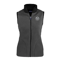 Gilet polaire Sherpa écologique Cascade pour femme, couleur anthracite, Cutter & Buck, New York Mets