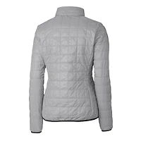 Doudoune isolante entièrement zippée Rainier PrimaLoft Eco pour femme, grise, des Mets de New York, Cutter & Buck