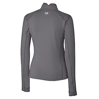 Pull-over gris à fermeture éclair quart de tour pour femme, style Traverse Stretch des Mets New York, Cutter & Buck