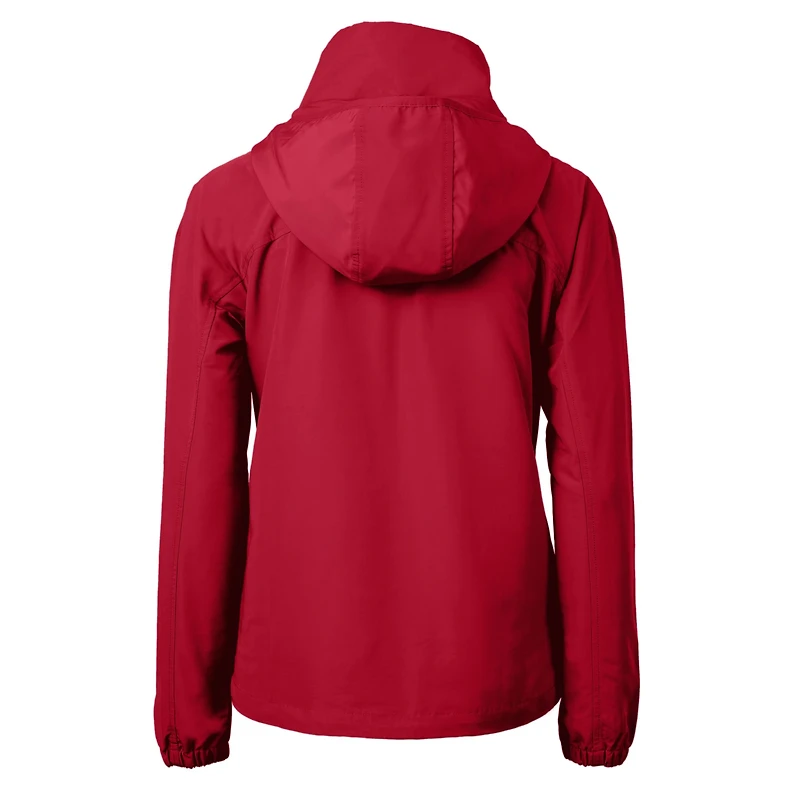 Veste zippée intégrale en tissu recyclé Cutter & Buck rouge des New York Mets Charter pour femme