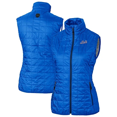 Gilet matelassé isolant entièrement zippé PrimaLoft Eco pour femme Cutter & Buck Royal New York Mets Rainier