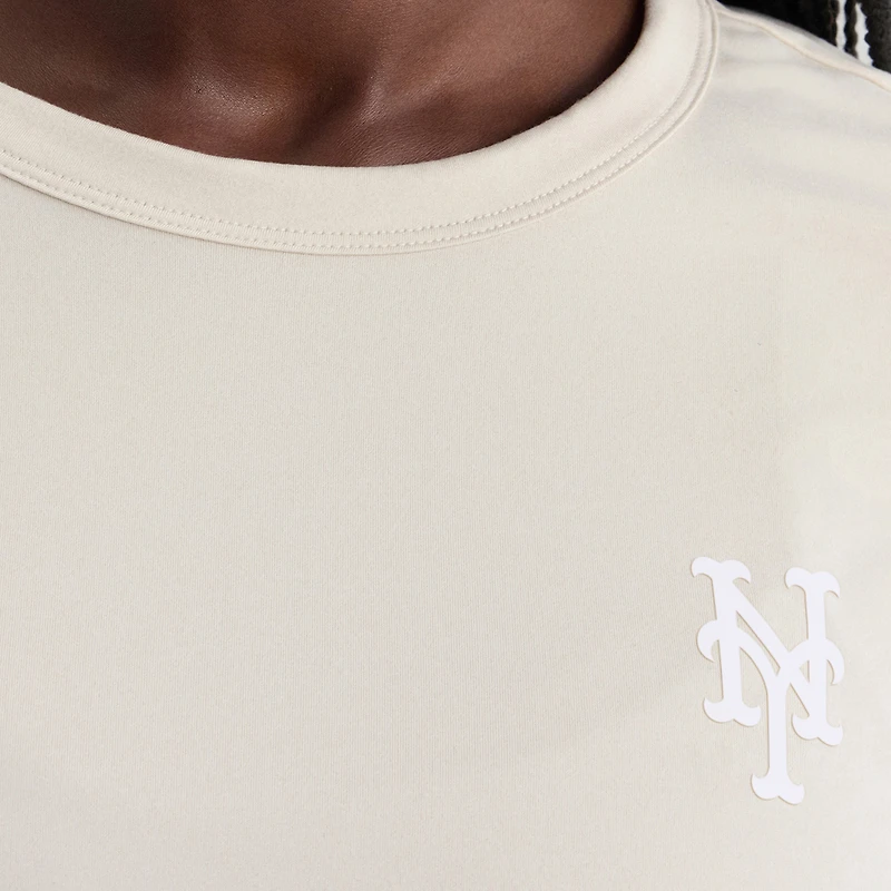 T-shirt à pochette gris New York Mets pour femmes de Fanatics