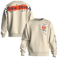 Women's Fanatics  Beige New York Mets Graffiti Fleece Sweatshirt