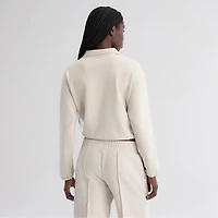Pull à demi-zip oversize gris New York Mets de Fanatics pour femme