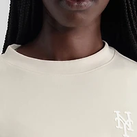 Women's Fanatics Gray New York Mets Oversized Clutch Tri-Blend Sweatshirt