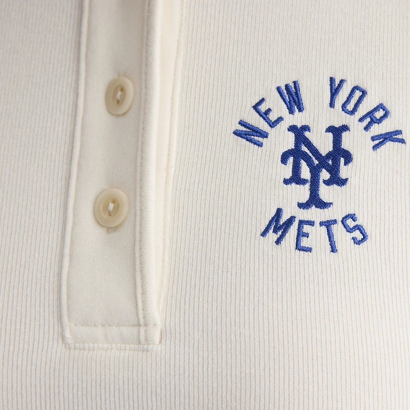 Women's Fanatics Bisque New York Mets Iconic Ribbed Knit Tank