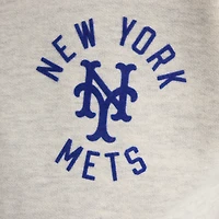 Women's Fanatics Oatmeal Heather New York Mets Iconic Terry Quarter-Zip Sweatshirt