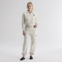 Women's Fanatics Oatmeal Heather New York Mets Iconic Terry Track Pants