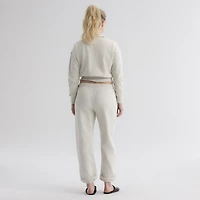 Pantalon de survêtement Fanatics pour femmes, couleur avoine chinée, motif emblématique des Mets New York.