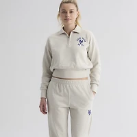 Women's Fanatics Oatmeal Heather New York Mets Iconic Terry Track Pants