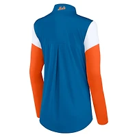 Veste polaire authentique à quart de zip Fanatics Royal/Orange New York Mets pour femme