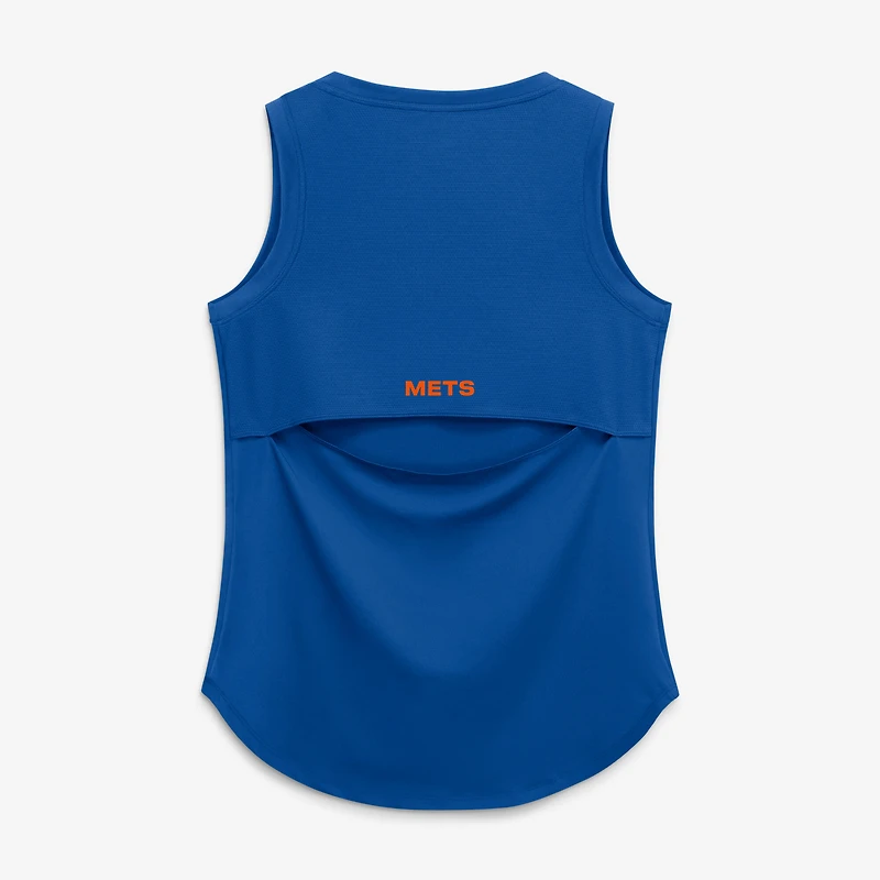 Women's Fanatics Royal New York Mets Draped Mesh Back Performance Tank Top